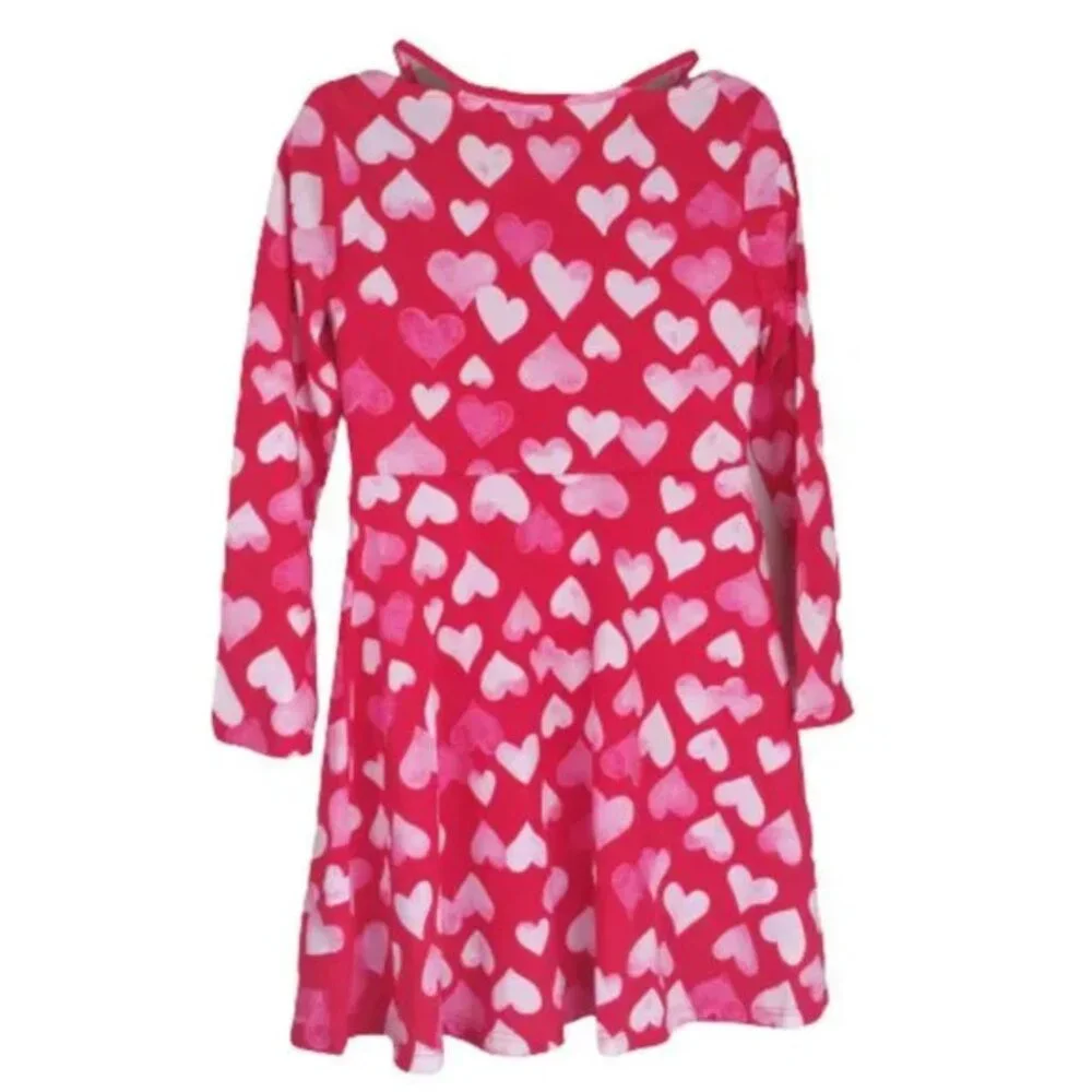 The Children's Place Heart Pattern Flowy Dresses Bundle Size 5/6